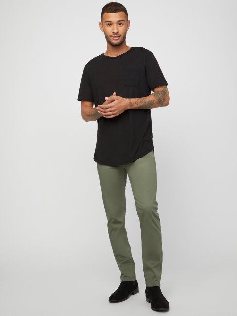 Pantalon En Satin Olive Ledger Guess