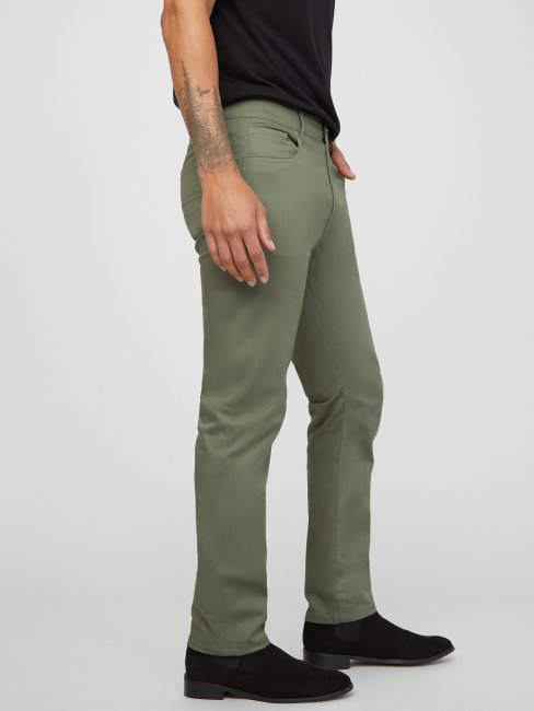 Pantalon En Satin Olive Ledger Guess