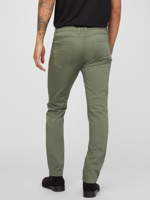Pantalon En Satin Olive Ledger Guess