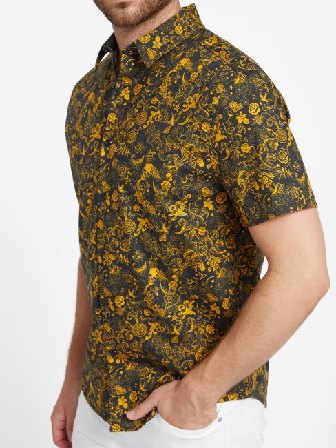 Chemise Imprimée Whitney Guess Noir De Jais