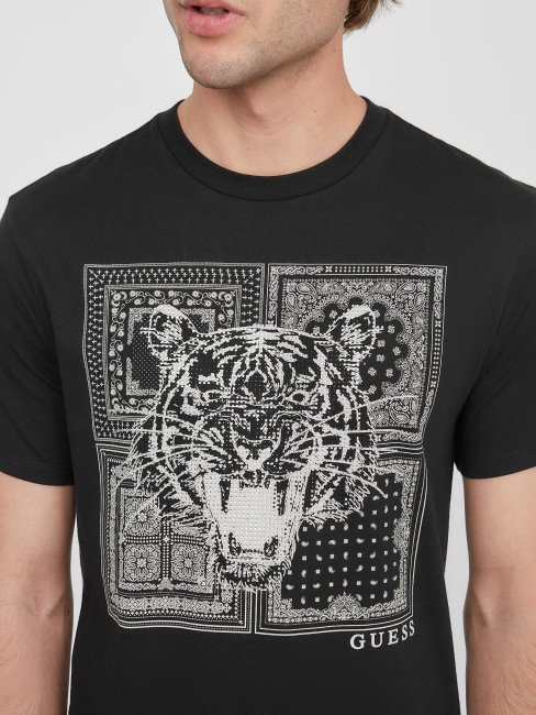 Tee Shirt Guess Eco Lords Noir De Jais