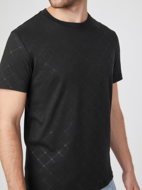 Tee Shirt Logo Tory Jet Noir Guess