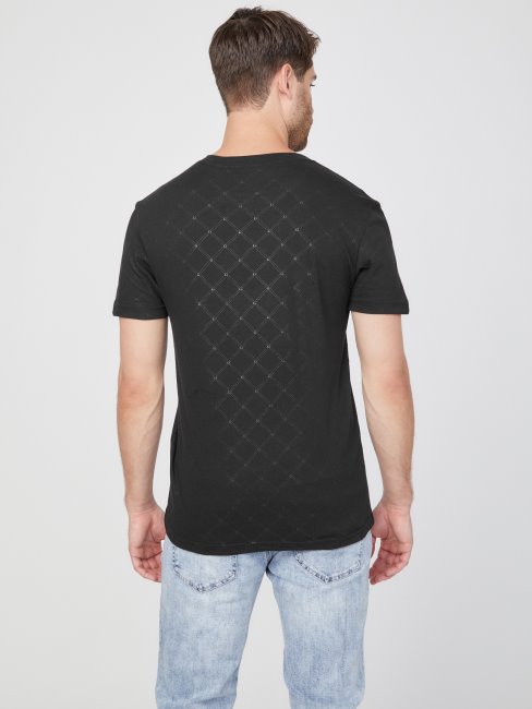 Tee Shirt Logo Tory Jet Noir Guess