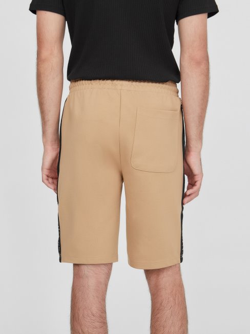 Andrew Short à Bande Logo Guess Taupe Grillé