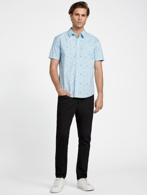 Chemise Imprimé Géométrique Dusan Bleu Fantaisie Guess