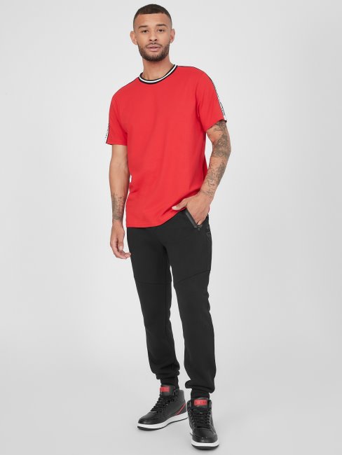 T-shirt à Bande Logo Hyatt Rouge Guess Racing