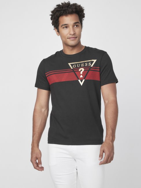 Tee Shirt Pekah Logo Jet Noir Guess