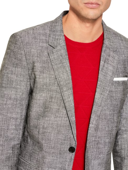 Blazer Texturé Noir De Jais Anders Guess