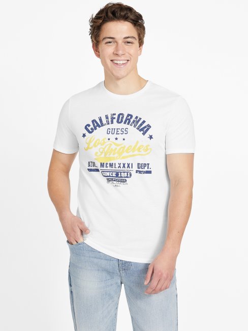 Tee-shirt à Col Rond Eco Varto Guess Blanc Pur