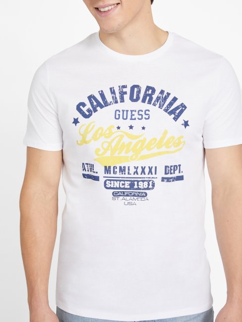 Tee-shirt à Col Rond Eco Varto Guess Blanc Pur