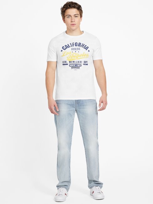 Tee-shirt à Col Rond Eco Varto Guess Blanc Pur