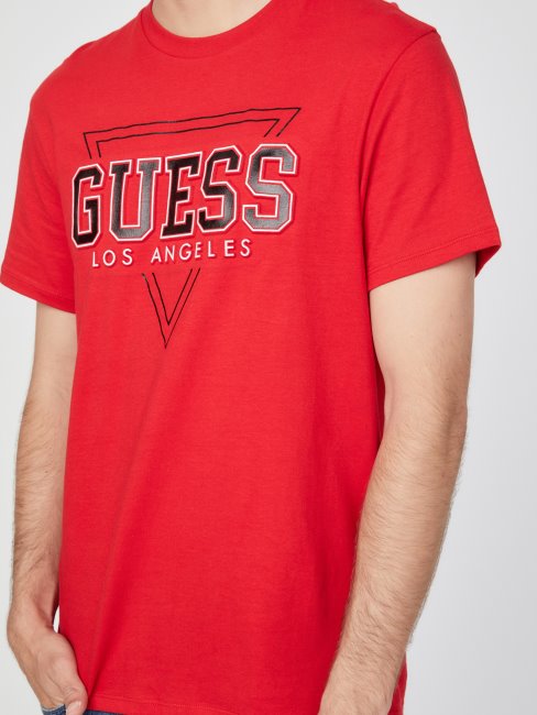 Eco Lin Logo Tee Guess Rugby Rouge