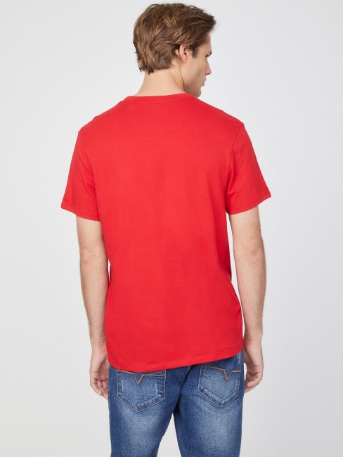 Eco Lin Logo Tee Guess Rugby Rouge
