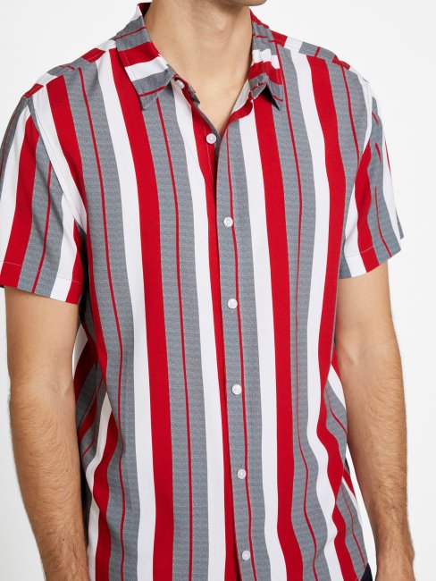 Chemise à Rayures Varsity Rouge Guess Naria