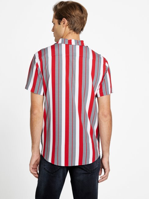 Chemise à Rayures Varsity Rouge Guess Naria