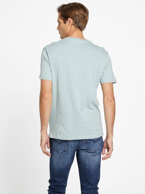 T-shirt à Col Rond Avec Logo Guess Rustie Gris Vert