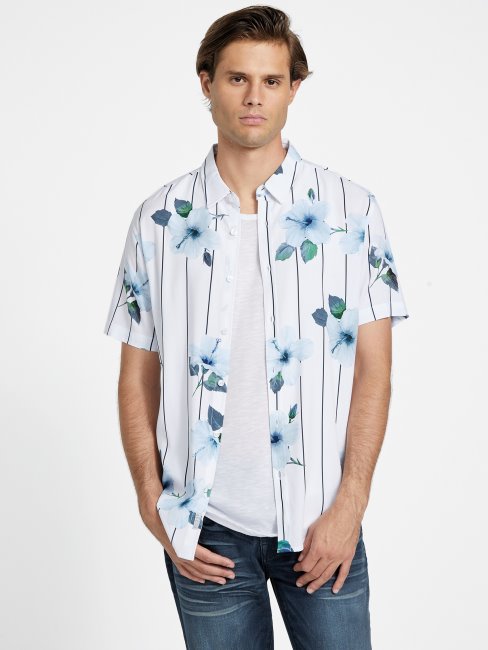 Chemise Guess Blanc Pur Imprimé Rai