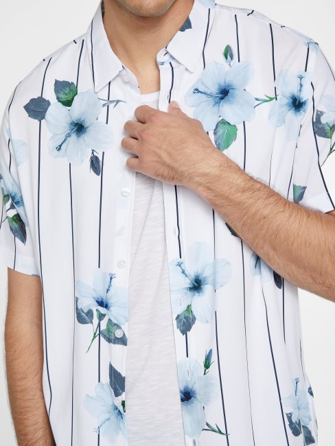 Chemise Guess Blanc Pur Imprimé Rai