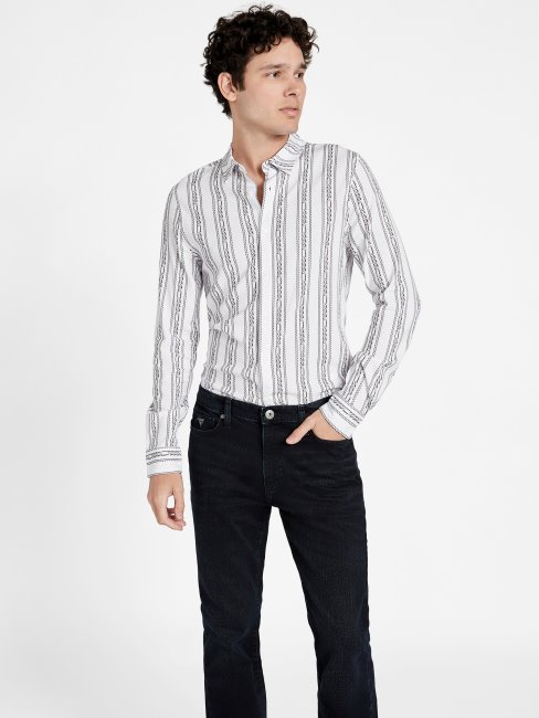 Guess Pure White Wiler Chain Chemise Graphique