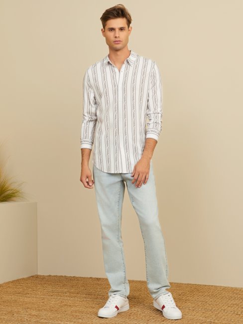 Guess Pure White Wiler Chain Chemise Graphique