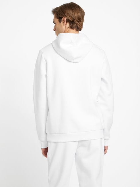 Sweat à Capuche Eco Harvey Logo Blanc Pur Guess