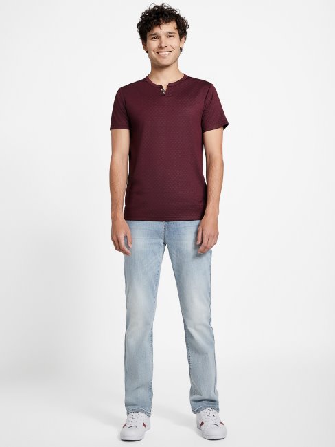 Tee Shirt Jacquard Rouge Waken De Guess Marmont