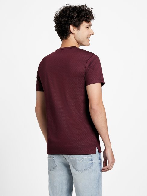 Tee Shirt Jacquard Rouge Waken De Guess Marmont