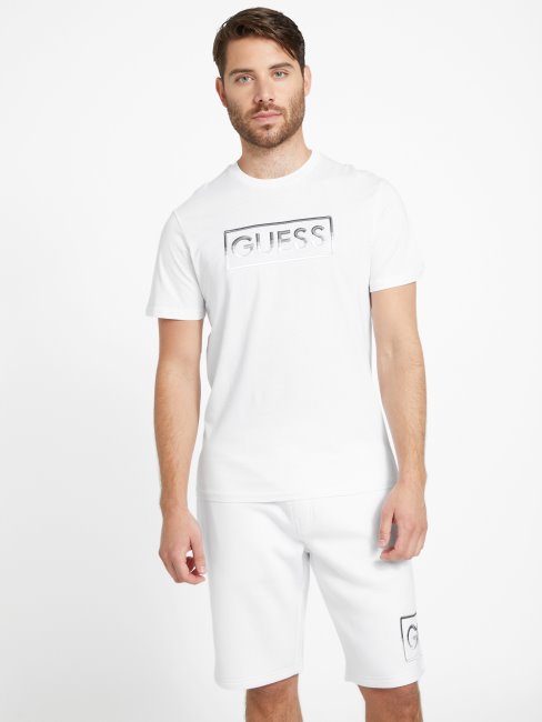 Tee Shirt Logo Hartley Blanc Pur Guess