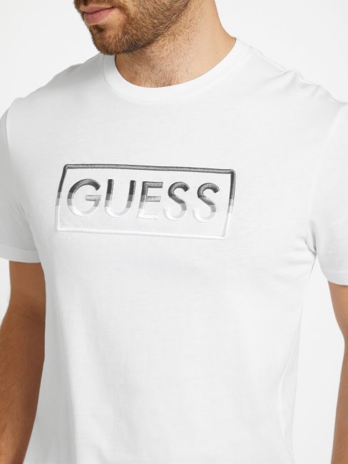 Tee Shirt Logo Hartley Blanc Pur Guess