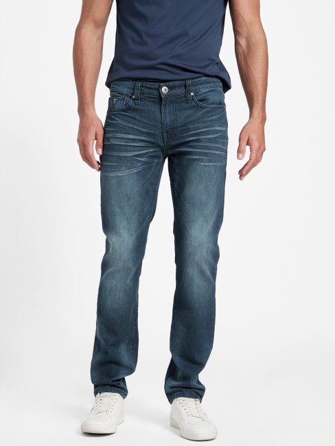 Jean Droit Slim Delmar Délavé Naturel Foncé Guess