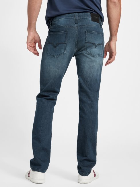 Jean Droit Slim Delmar Délavé Naturel Foncé Guess