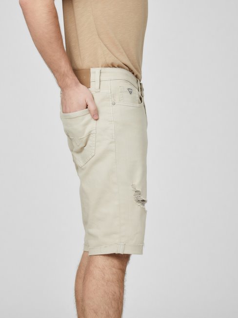 Guess Kaki Abby Straight Short En Jean