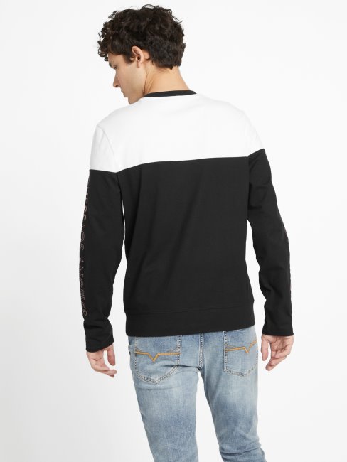T-shirt à Manches Longues à Blocs De Couleurs Eco Zioin Jet Black