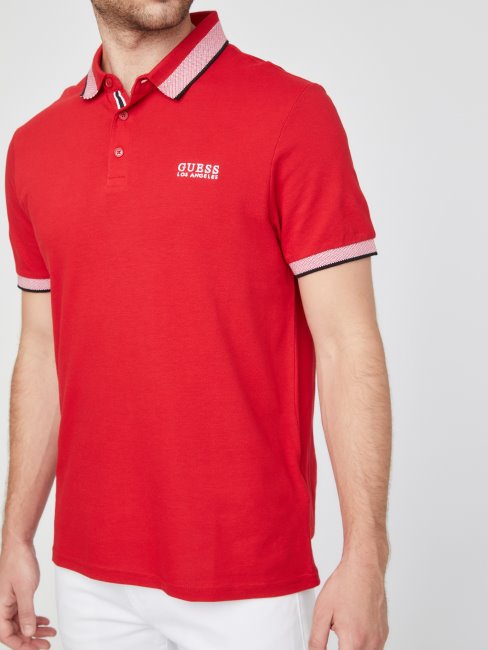 Polo Rouge Rugby Guess Eco Thon
