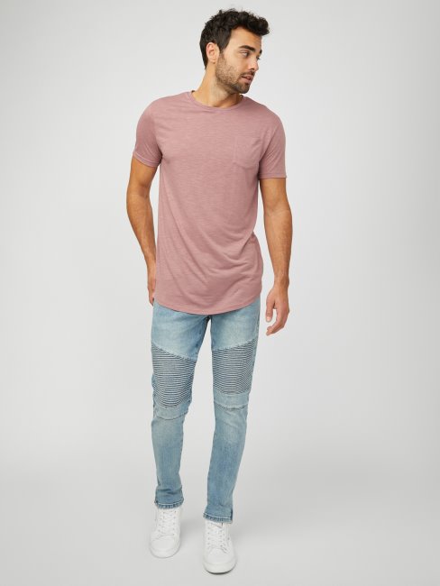 Tee Shirt Longline Violet Mauve Guess Vantor