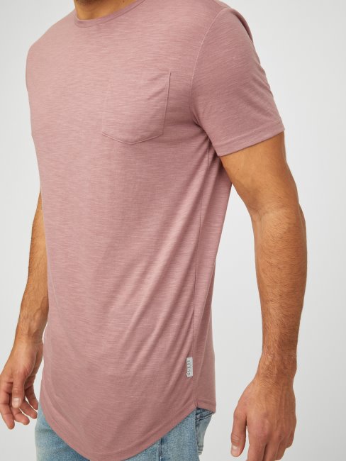 Tee Shirt Longline Violet Mauve Guess Vantor