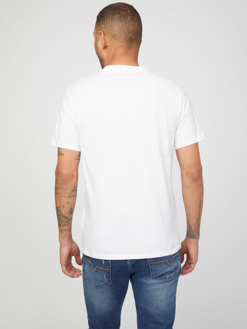 Tee Shirt Logo Kwes Blanc Pur Guess