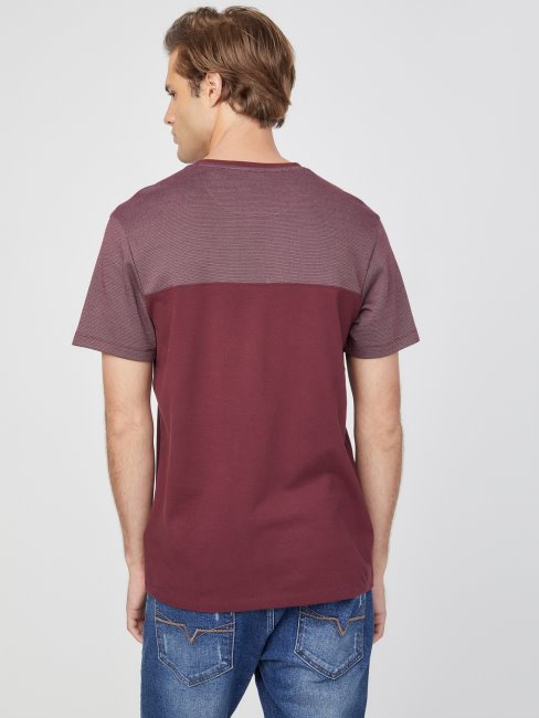 T-shirt Fendu à Blocs De Couleurs Turquoise/multicolore Adrian Guess