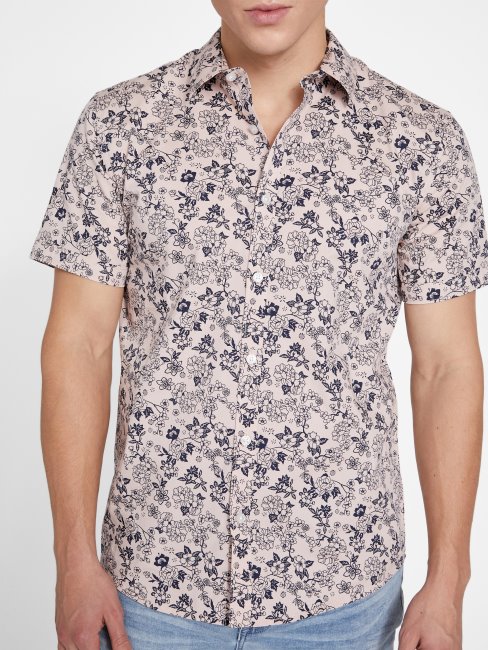 Chemise à Fleurs Vapor Rose Jora Guess