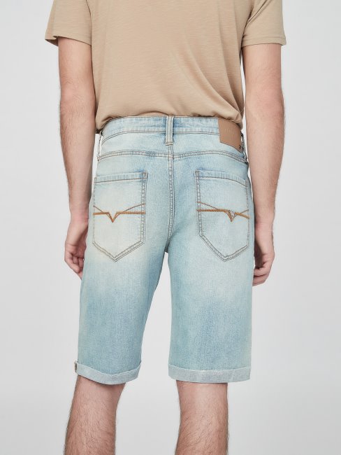 Short En Jean Guess Abby Légèrement Délavé