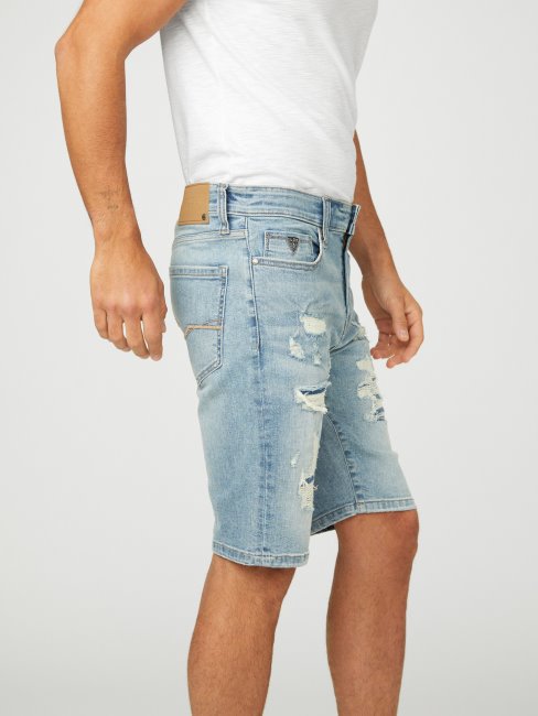 Guess - Short En Denim Burton Déchiré Et Réparé De Taille Moyenne