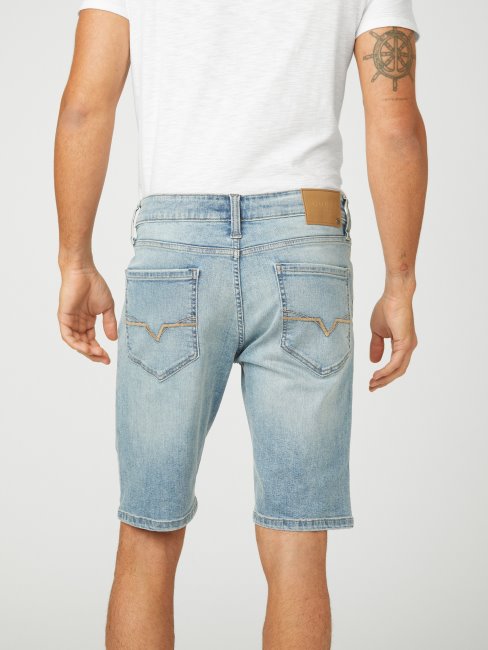 Guess - Short En Denim Burton Déchiré Et Réparé De Taille Moyenne