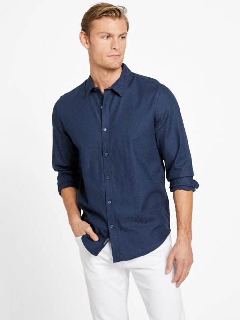 Nuisette Jacquard Busio Bleu Noirci Guess