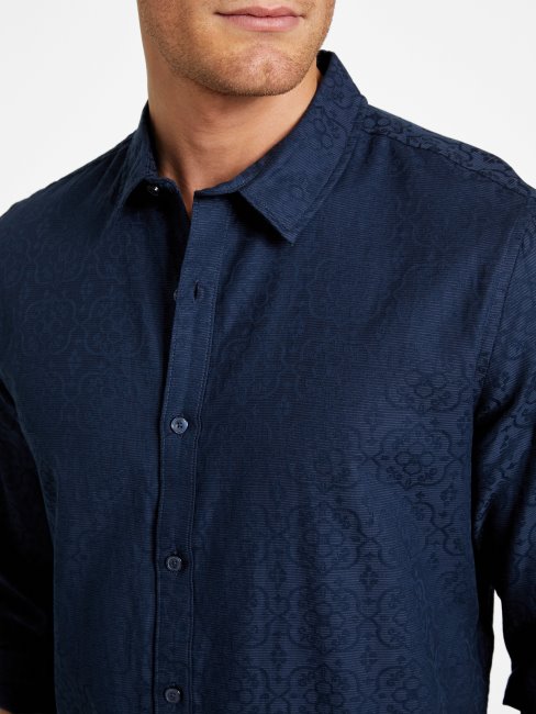 Nuisette Jacquard Busio Bleu Noirci Guess