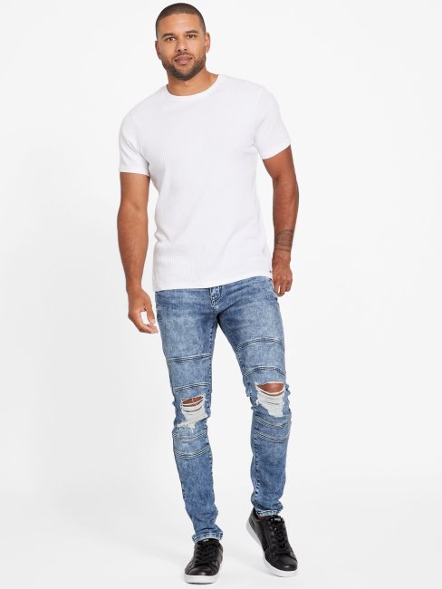 Eco Gasol Moto Jeans Skinny Medium Destroy Deviner