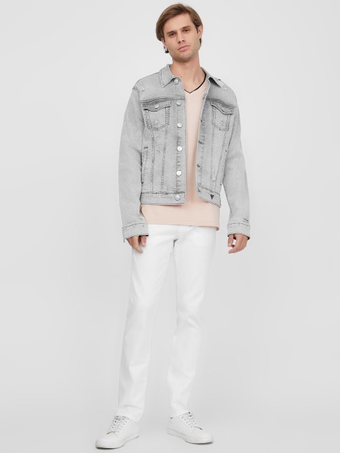 Tee Shirt Armin à Col En V Guess Vapor Rose