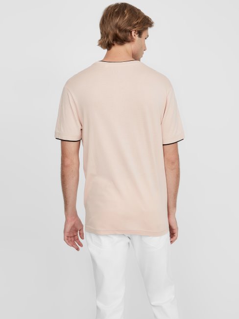 Tee Shirt Armin à Col En V Guess Vapor Rose