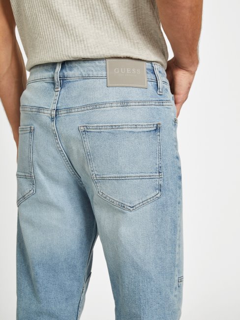 Guess Joey Jean Jean Droit Délavé Clair