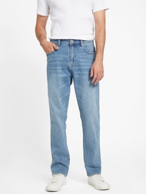 Guess Nicks - Jean Droit Années 90 Délavé Moyen