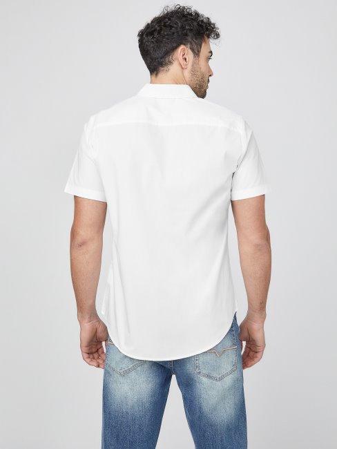 Chemise Darrow Regular Manches Courtes Guess Blanc Pur
